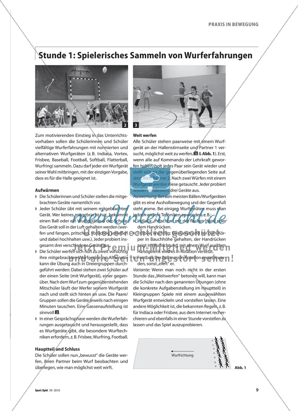 Schlagballweitwurf in der Halle - Spielerisch die richtige Technik erlernen Preview 2