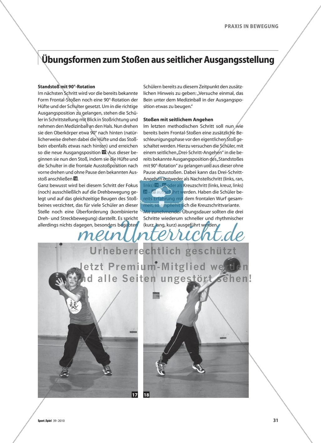 Stoßen mit Medizinbällen - Viel und variantenreich stoßen Preview 6