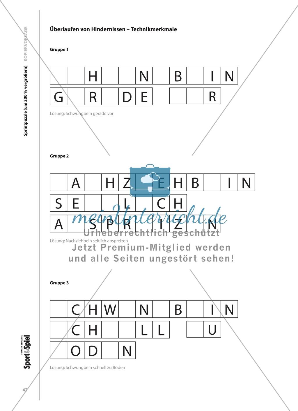 Hürdenlauf in der Halle - Vom rhythmischen Sprinten zum Hürdenlauf Preview 9