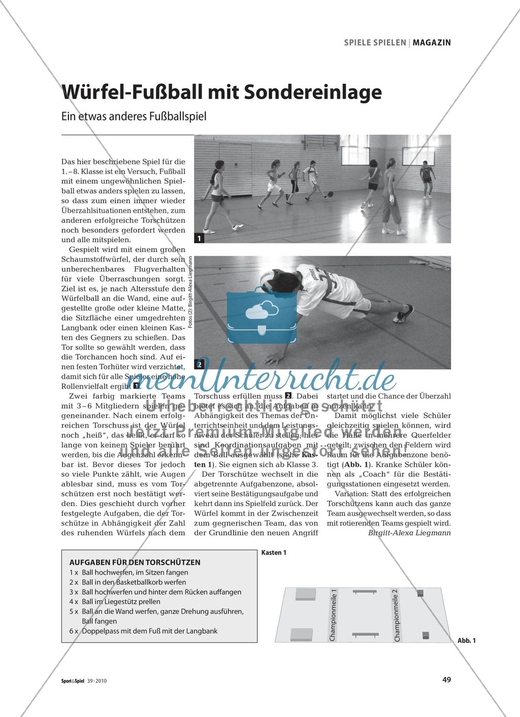 Würfel-Fußball mit Sondereinlage - Ein etwas anderes Fußballspiel Preview 1