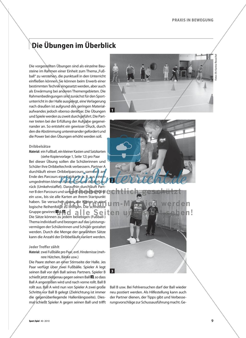 Fußballtechniken üben - Vermittlung von Individualtechniken beim Fußball Preview 2
