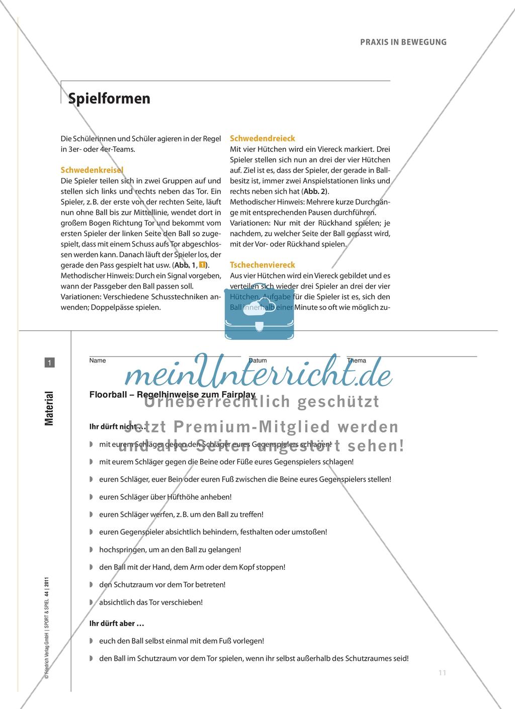 Floorball für Fortgeschrittene - Spielformen zu Technik und Taktik Preview 2