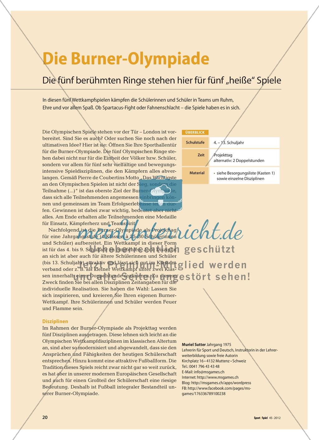 Die Burner-Olympiade - Die fünf berühmten Ringe stehen hier für fünf „heiße” Spiele Preview 1