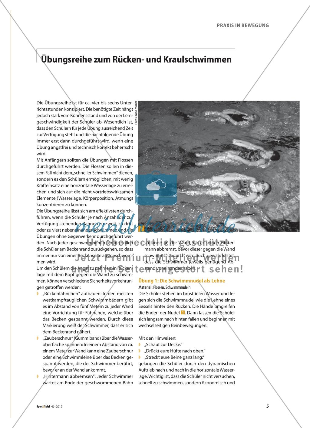 Kraulschwimmen lernen - Von der Rückenlage über die Seitlage in die Bauchlage Preview 2