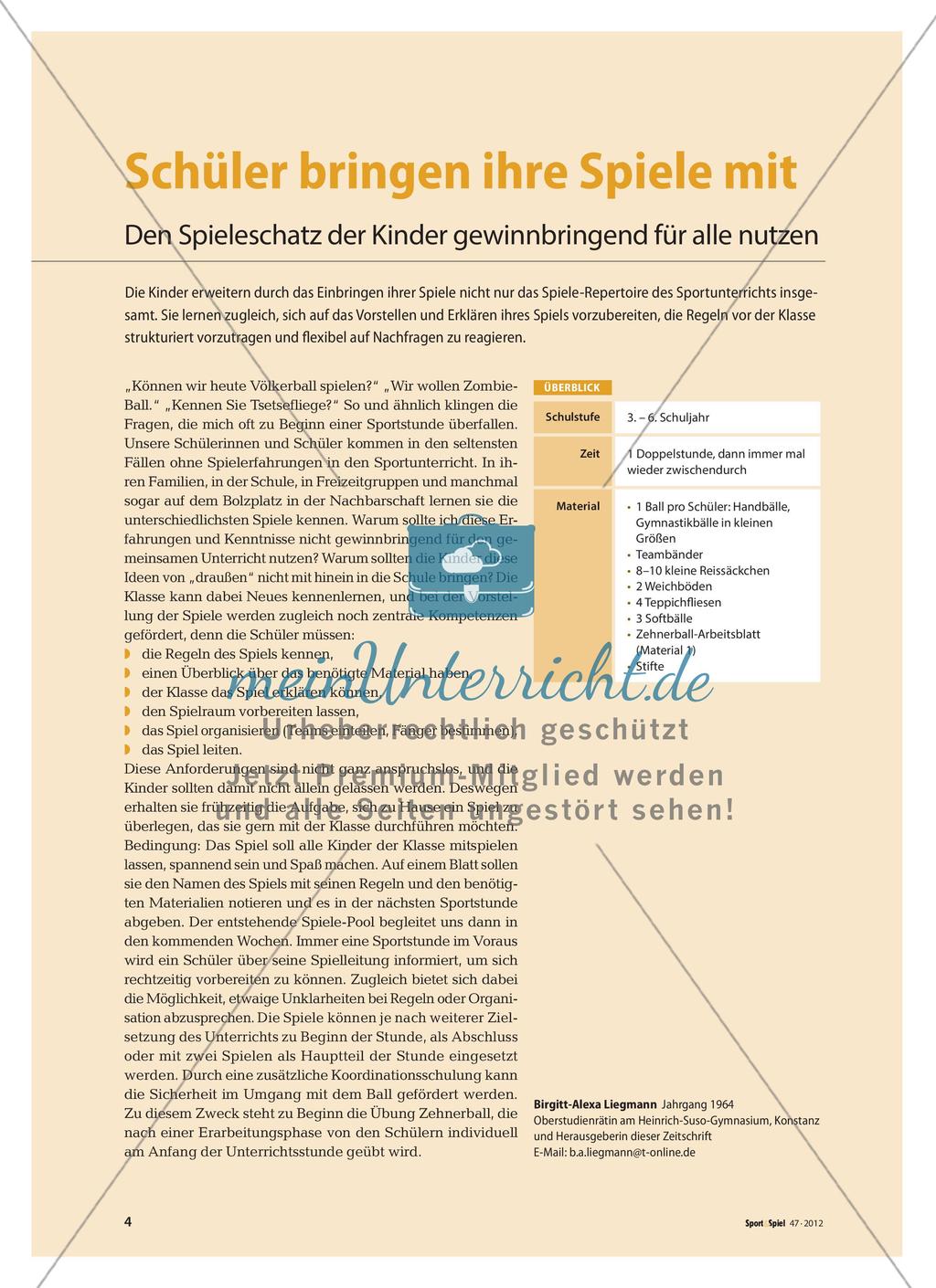 Schüler bringen ihre Spiele mit - Den Spieleschatz der Kinder für alle gewinnbringend nutzen Preview 1