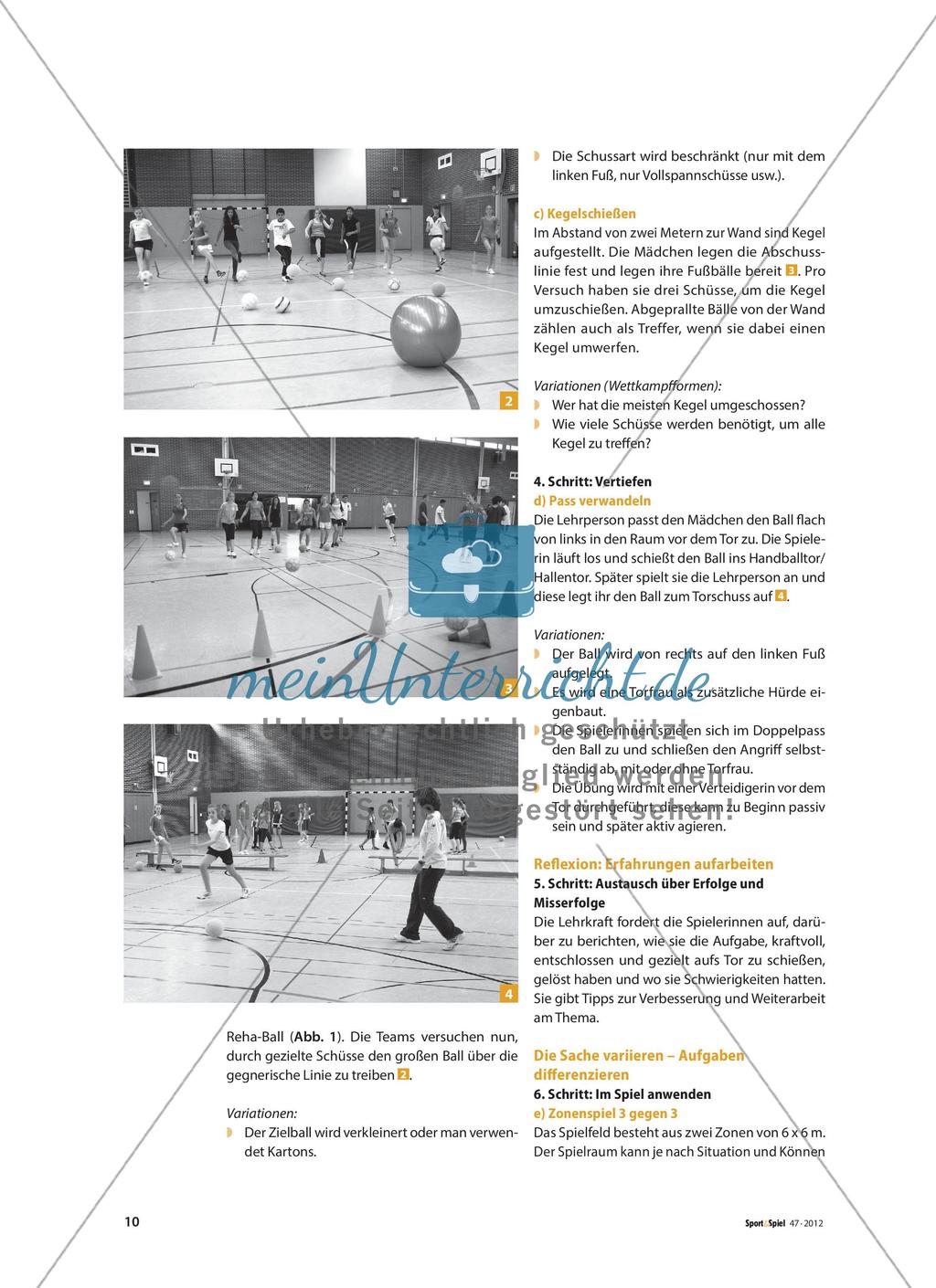 Mädchen spielen Fußball - Kraftvoll und entschlossen Tore schießen Preview 3