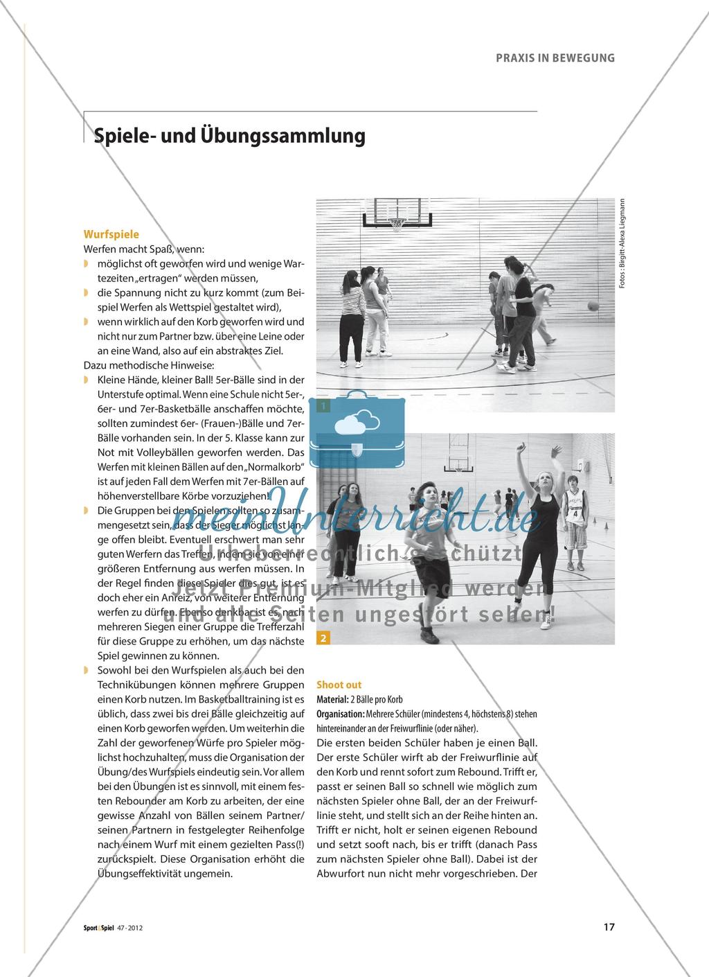 Korbwurfspiele und -übungen - Mit Spaß erfolgreich Körbe erzielen Preview 2