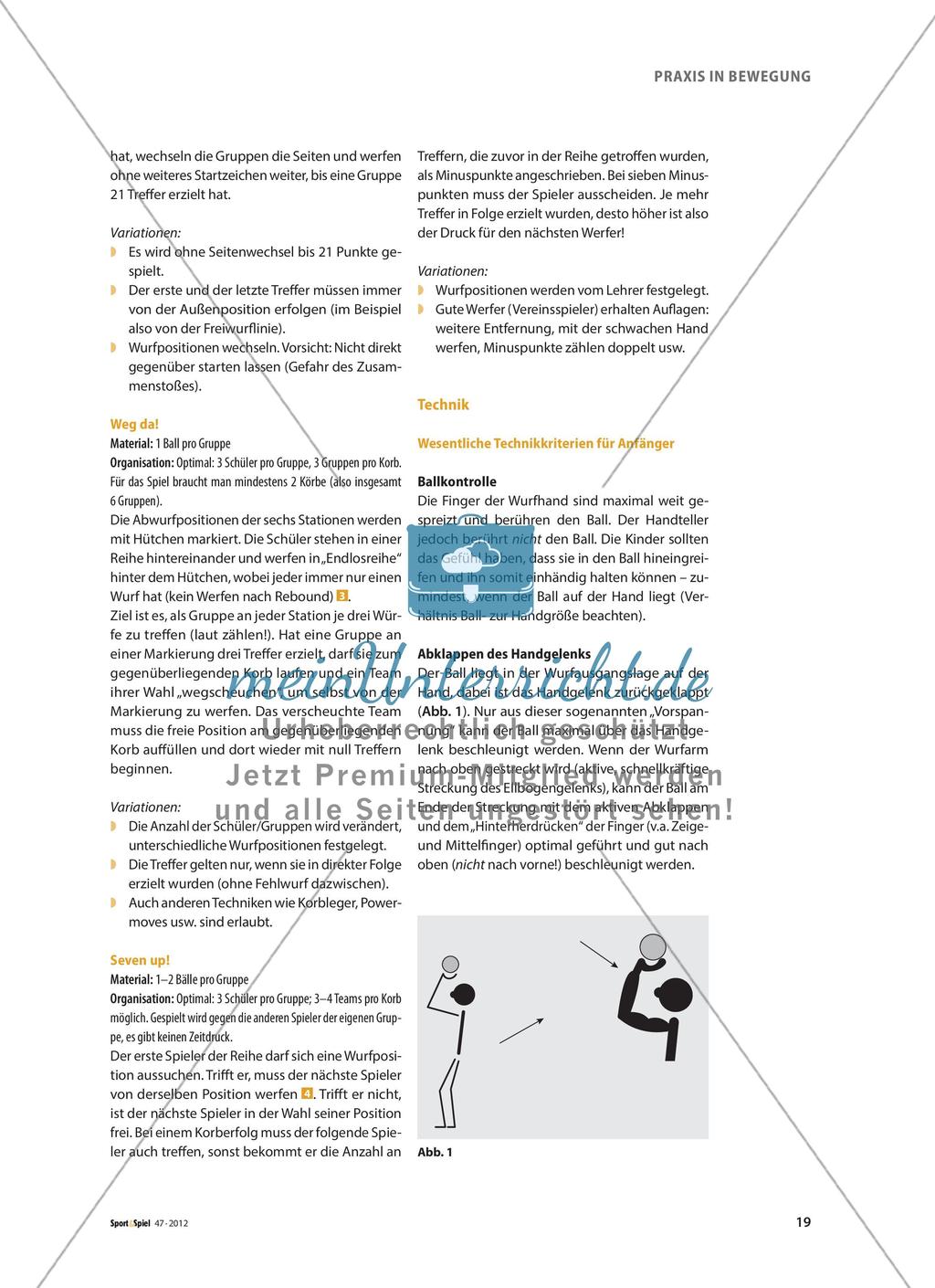 Korbwurfspiele und -übungen - Mit Spaß erfolgreich Körbe erzielen Preview 4