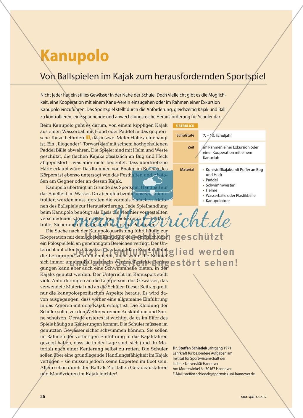 Kanupolo - Von Ballspielen im Kajak zum herausfordernden Sportspiel Preview 1