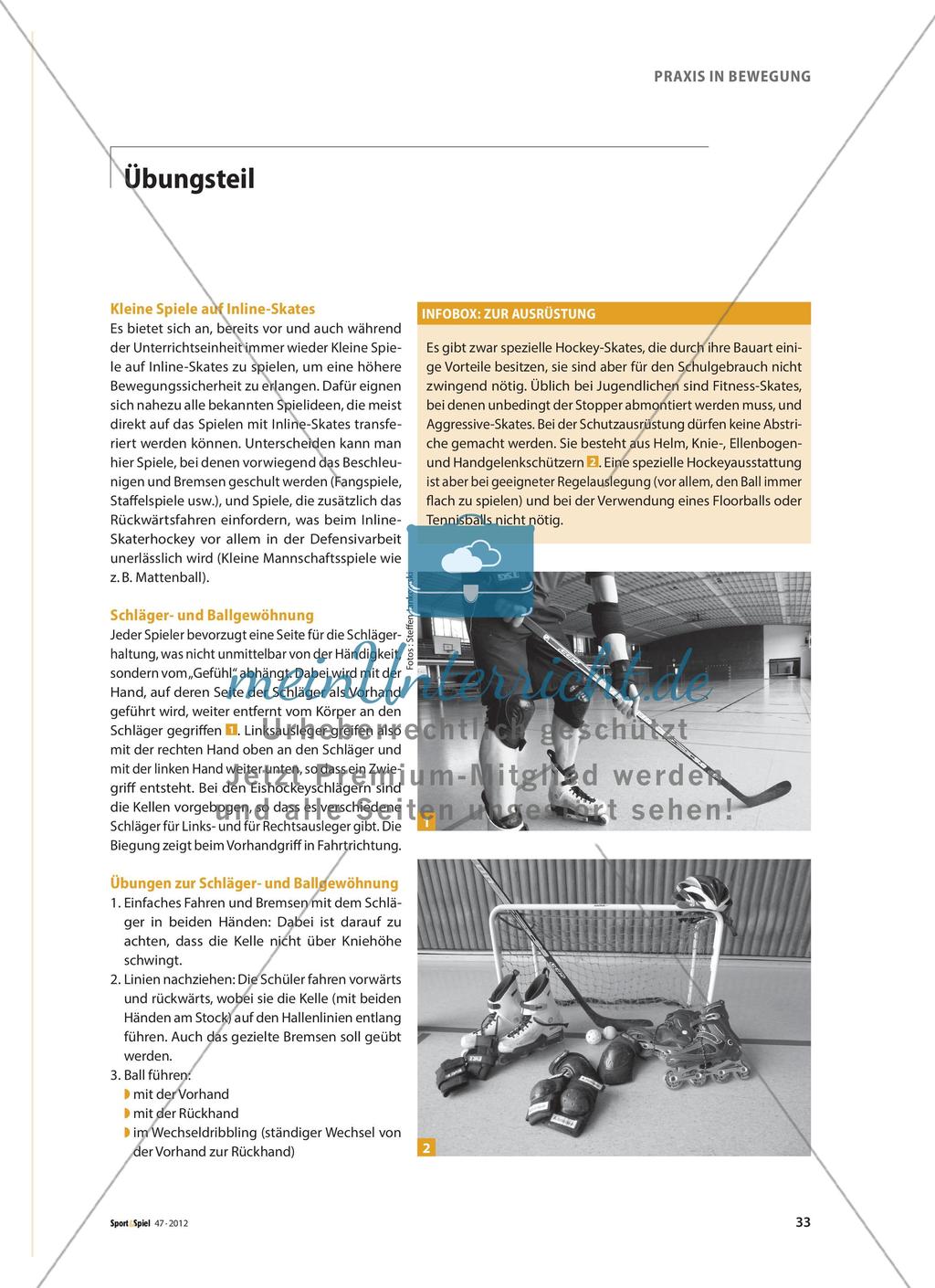 Spielend leicht ins Rollen kommen - Einführung in das Sportspiel Inline-Skaterhockey Preview 2