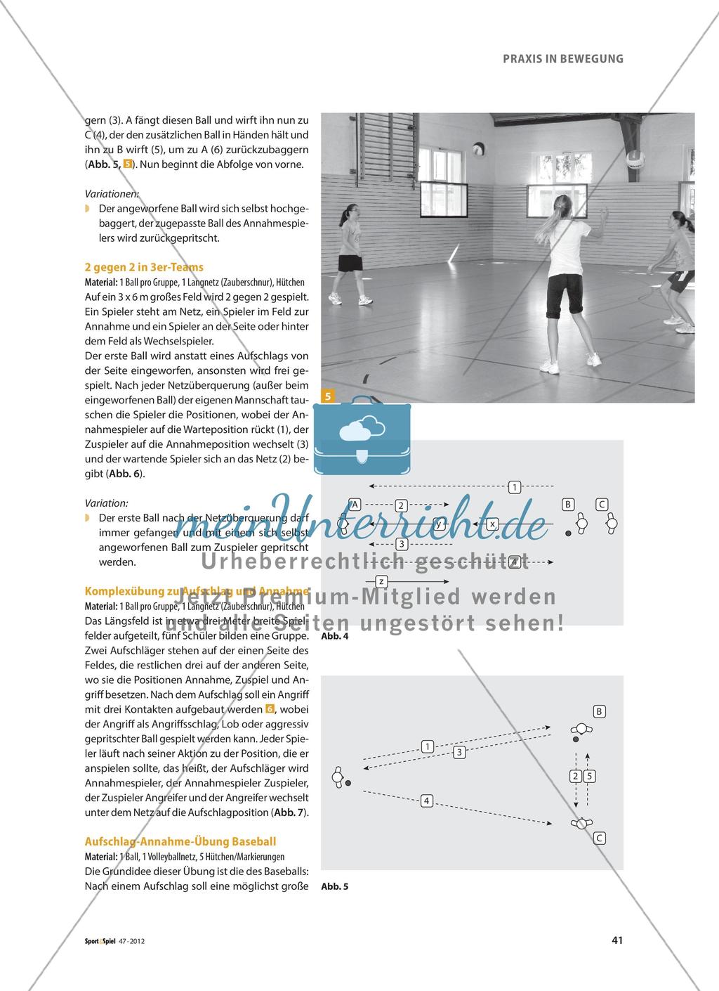 Mehr Bewegung im Volleyball - Übungssammlung für viele erfolgreiche Ballberührungen Preview 4