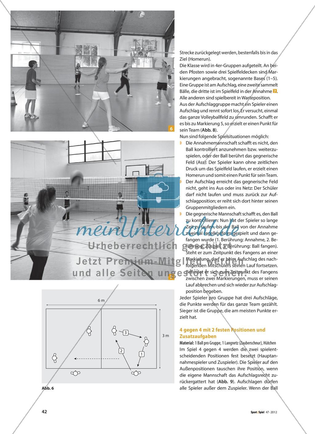 Mehr Bewegung im Volleyball - Übungssammlung für viele erfolgreiche Ballberührungen Preview 5
