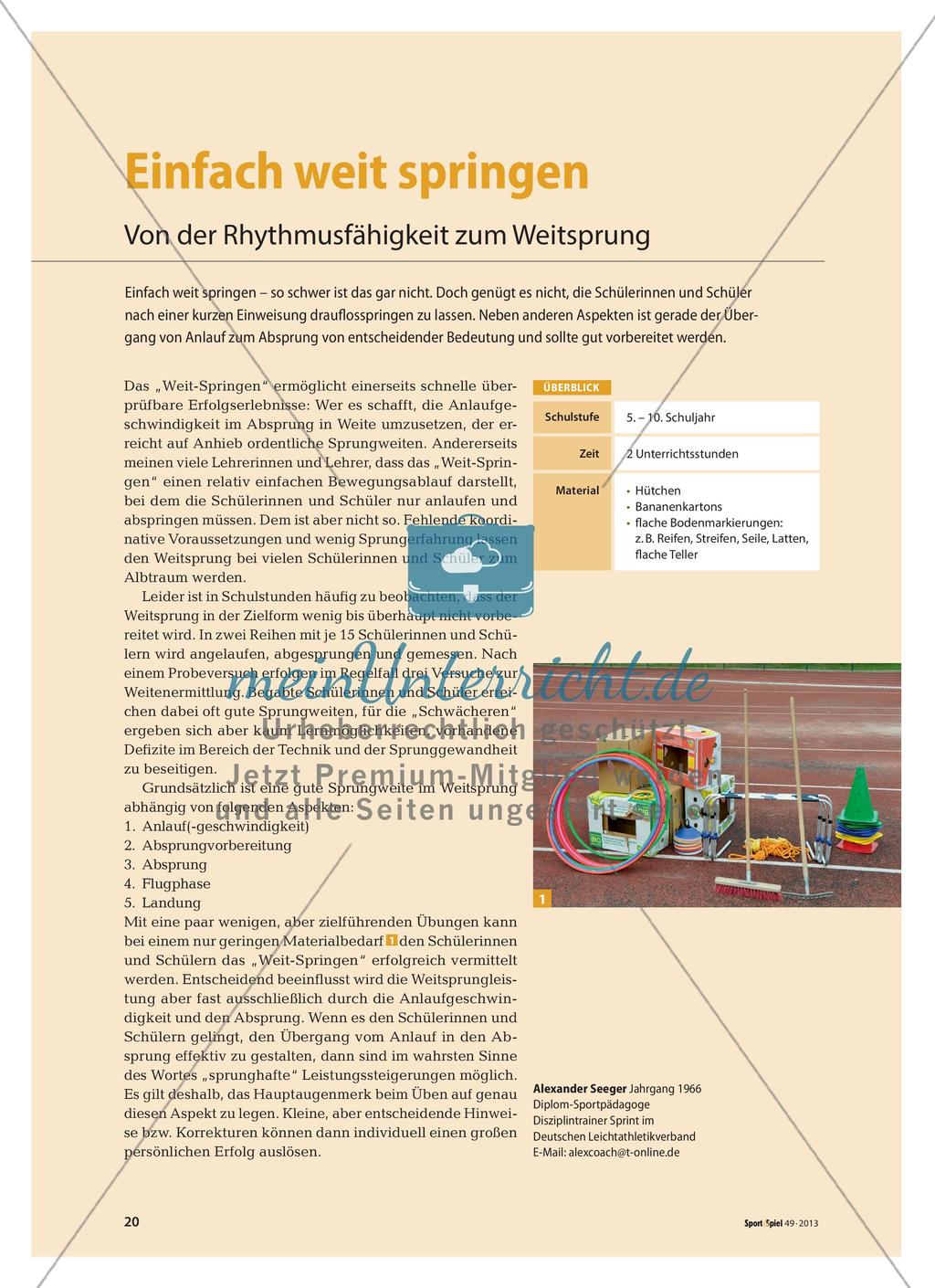 Einfach weit springen - Von der Rhythmusfähigkeit zum Weitsprung Preview 1