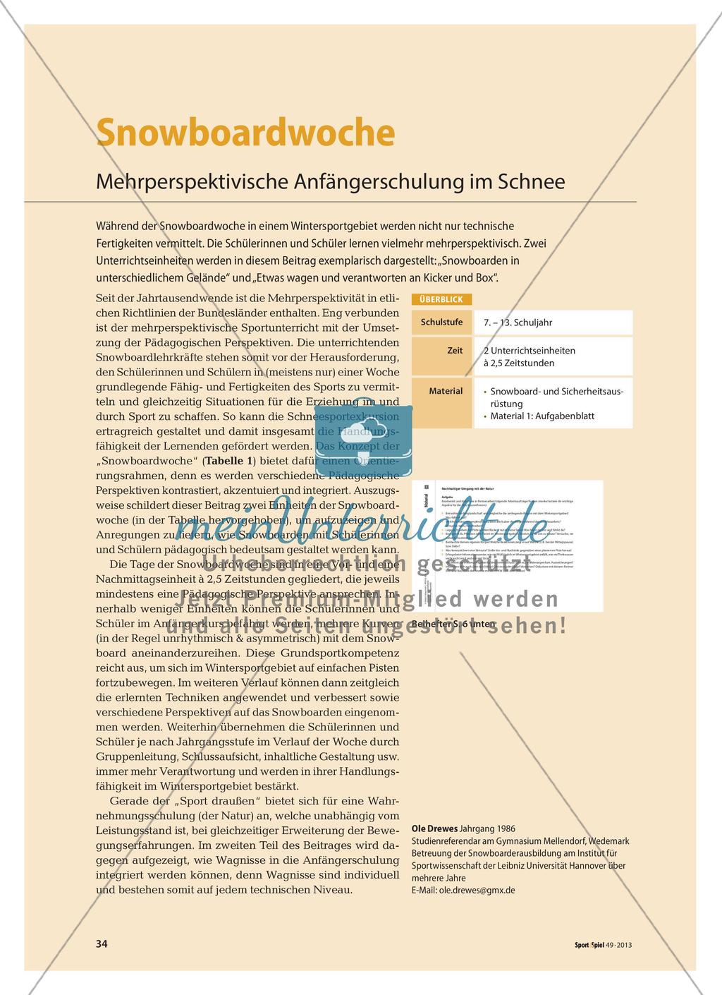 Snowboardwoche - Mehrperspektivische Anfängerschulung im Schnee Preview 1