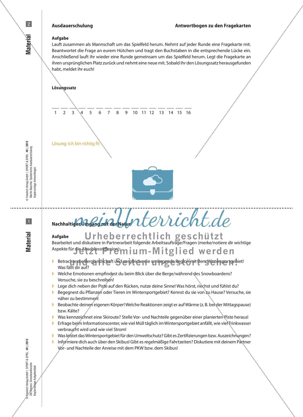 Karteikarten zu den Artikeln