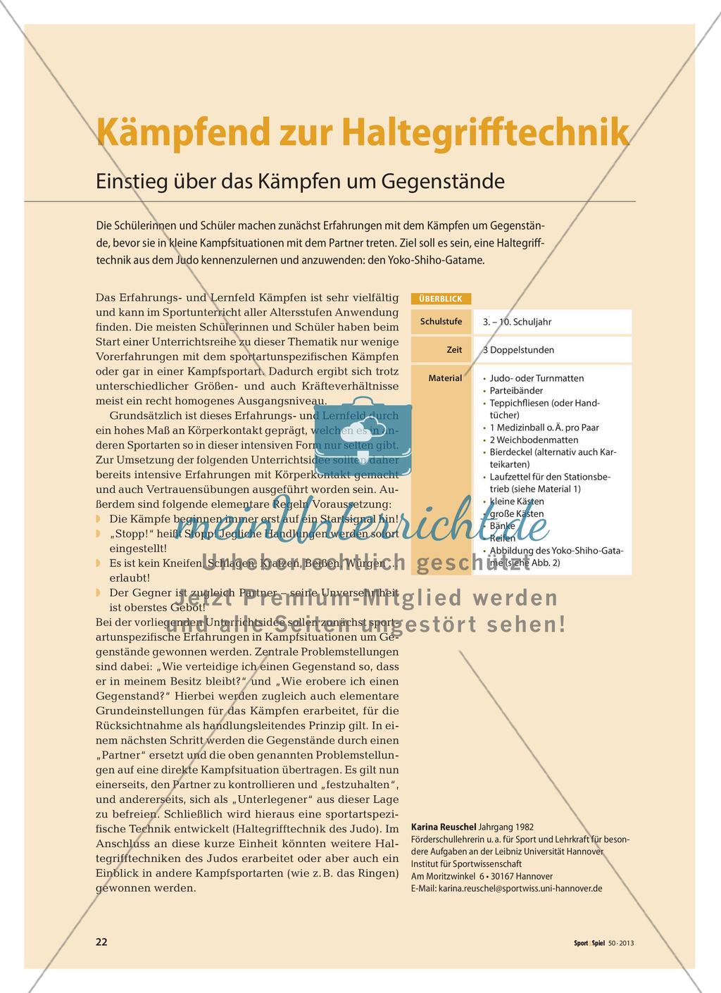 Kämpfend zur Haltegrifftechnik - Einstieg über das Kämpfen um Gegenstände Preview 1