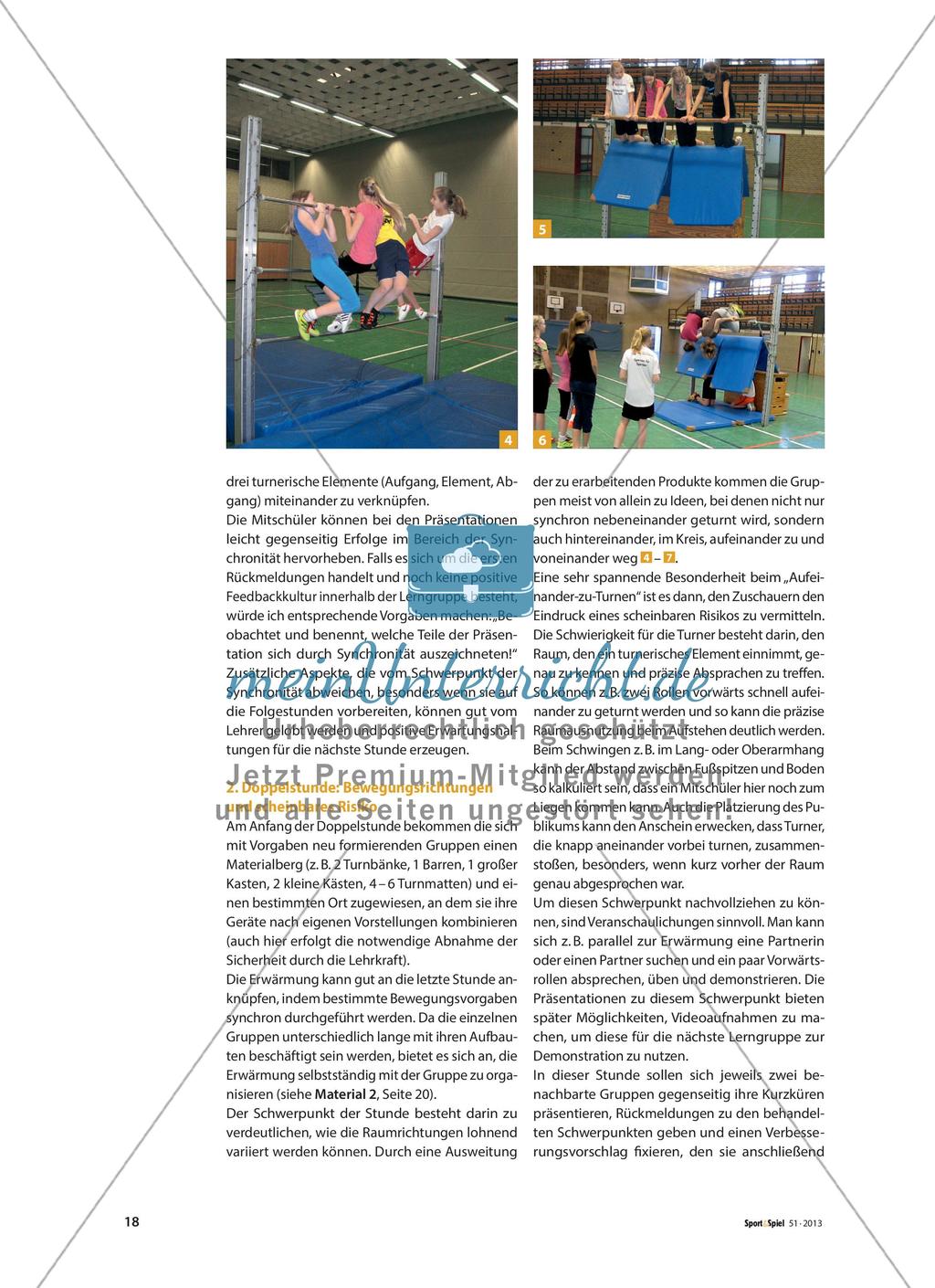 Fesselnde Turnshow - Die Schülerinnen und Schüler lernen turnerisch zu gestalten Preview 5