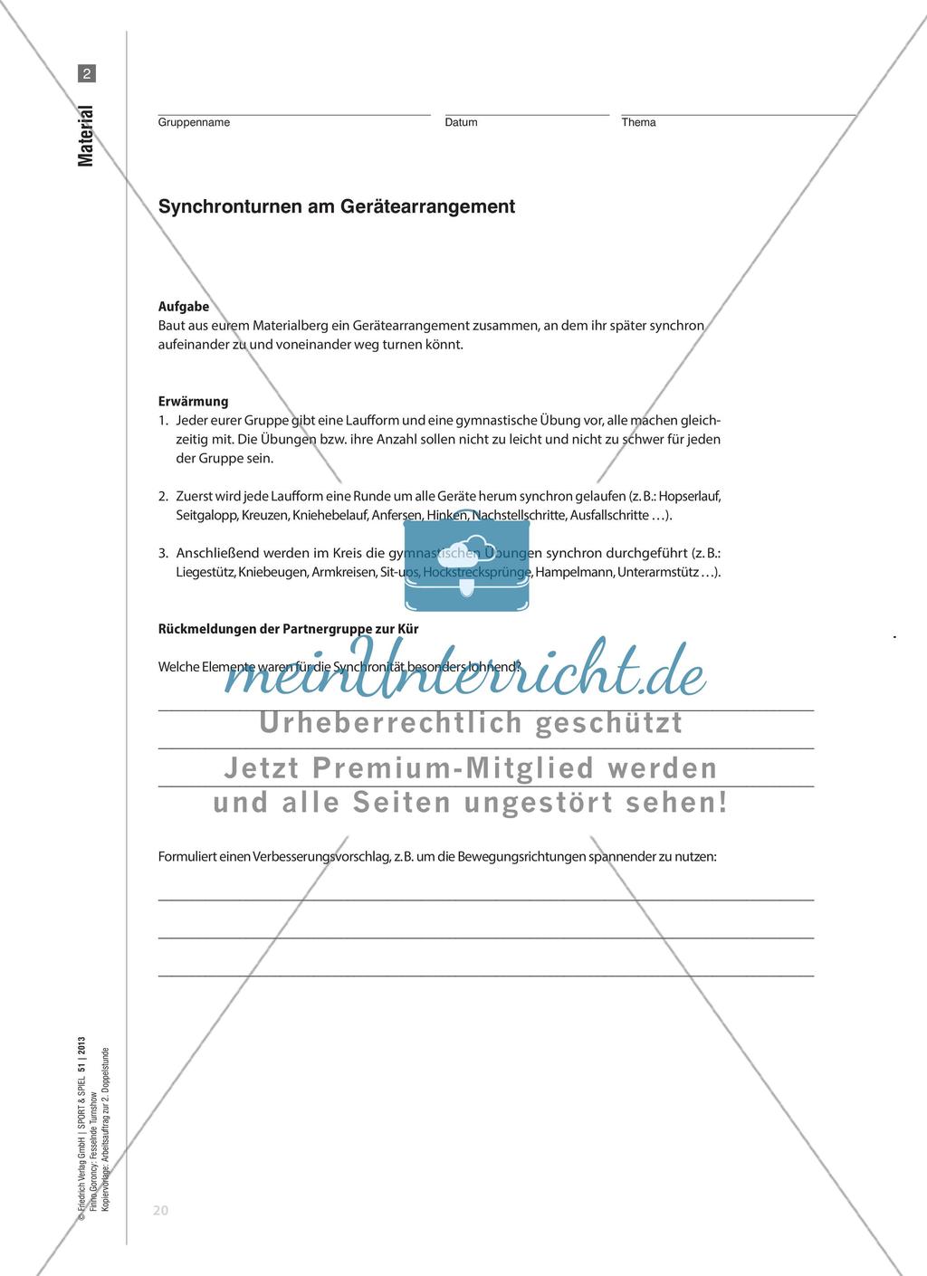 Fesselnde Turnshow - Die Schülerinnen und Schüler lernen turnerisch zu gestalten Preview 7