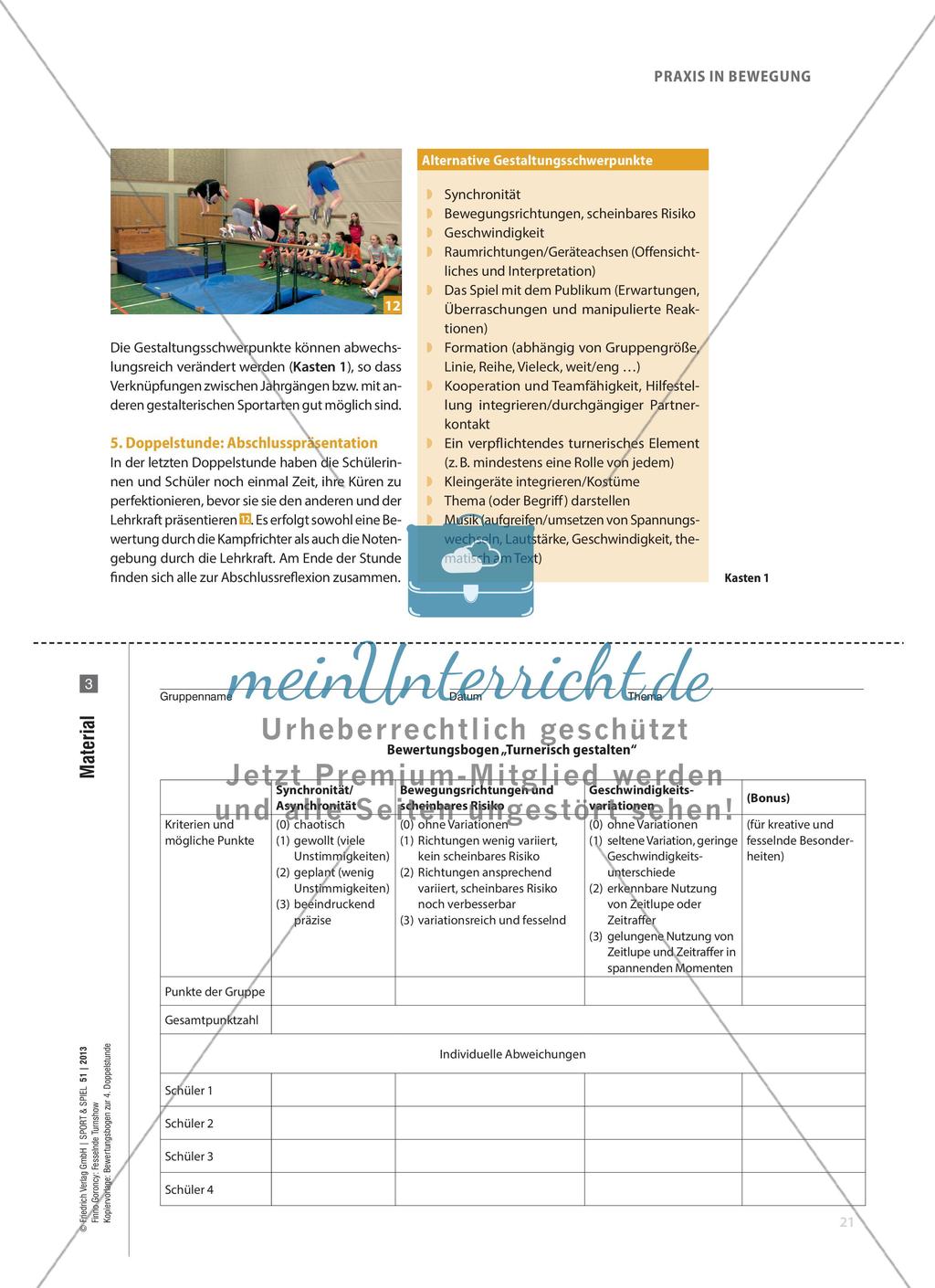 Fesselnde Turnshow - Die Schülerinnen und Schüler lernen turnerisch zu gestalten Preview 8
