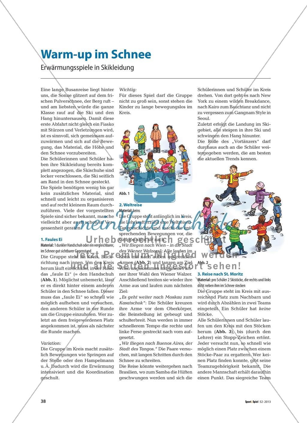 Warm-up im Schnee - Erwärmungsspiele in Skikleidung Preview 1