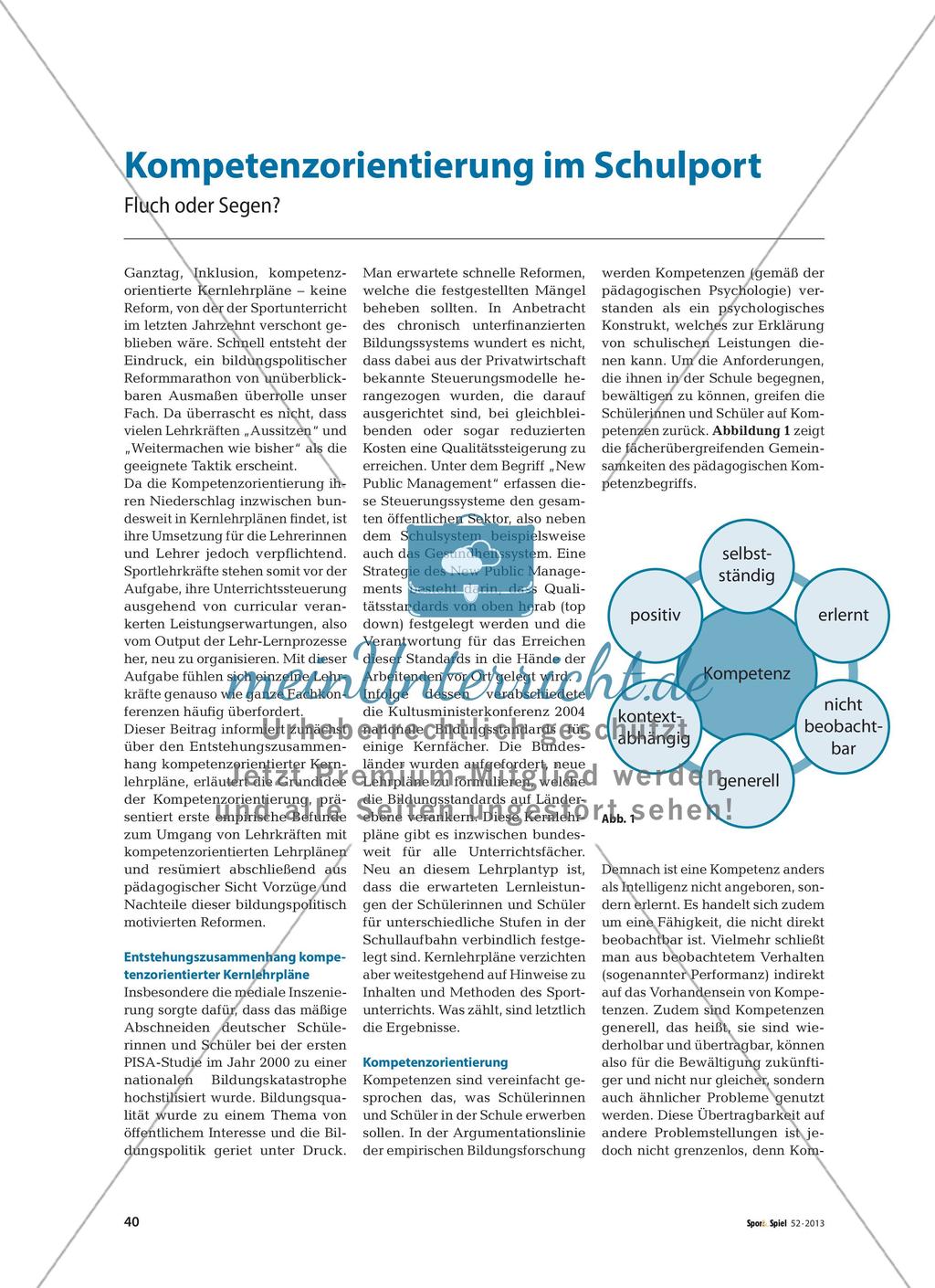 Kompetenzorientierung im Schulport - Fluch oder Segen? Preview 1