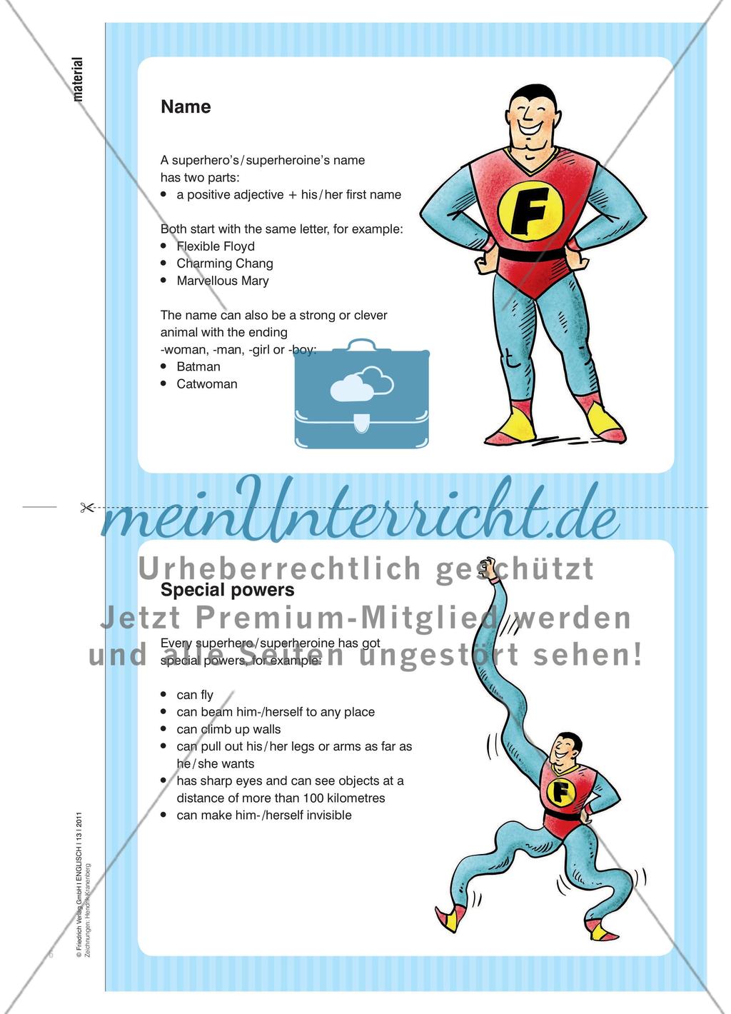Magic Boots and a Magic Cape - Einen Superhelden erfinden, seinen Steckbrief erstellen Preview 3