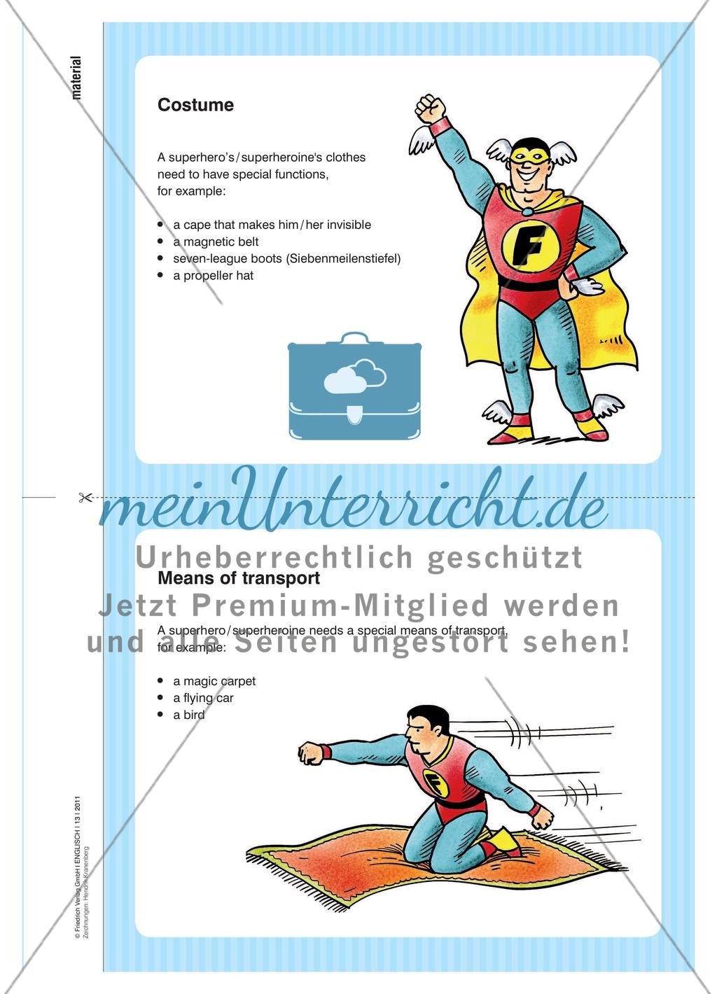 Magic Boots and a Magic Cape - Einen Superhelden erfinden, seinen Steckbrief erstellen Preview 4