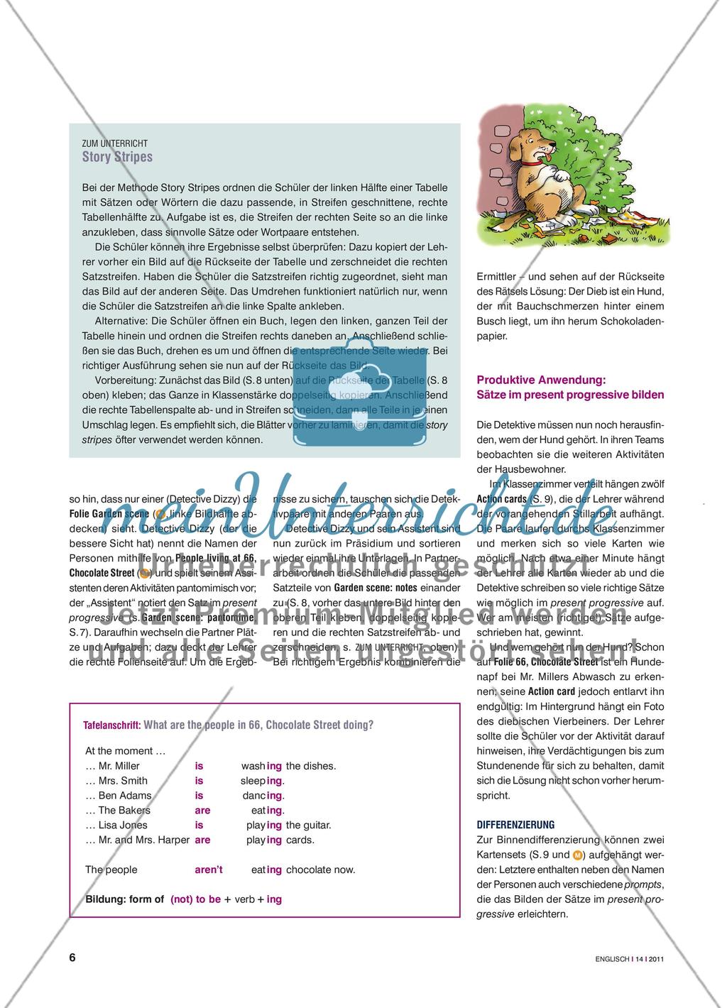 Nobody Is Eating Chocolate … - Beobachtungen im present progressive formulieren Preview 3