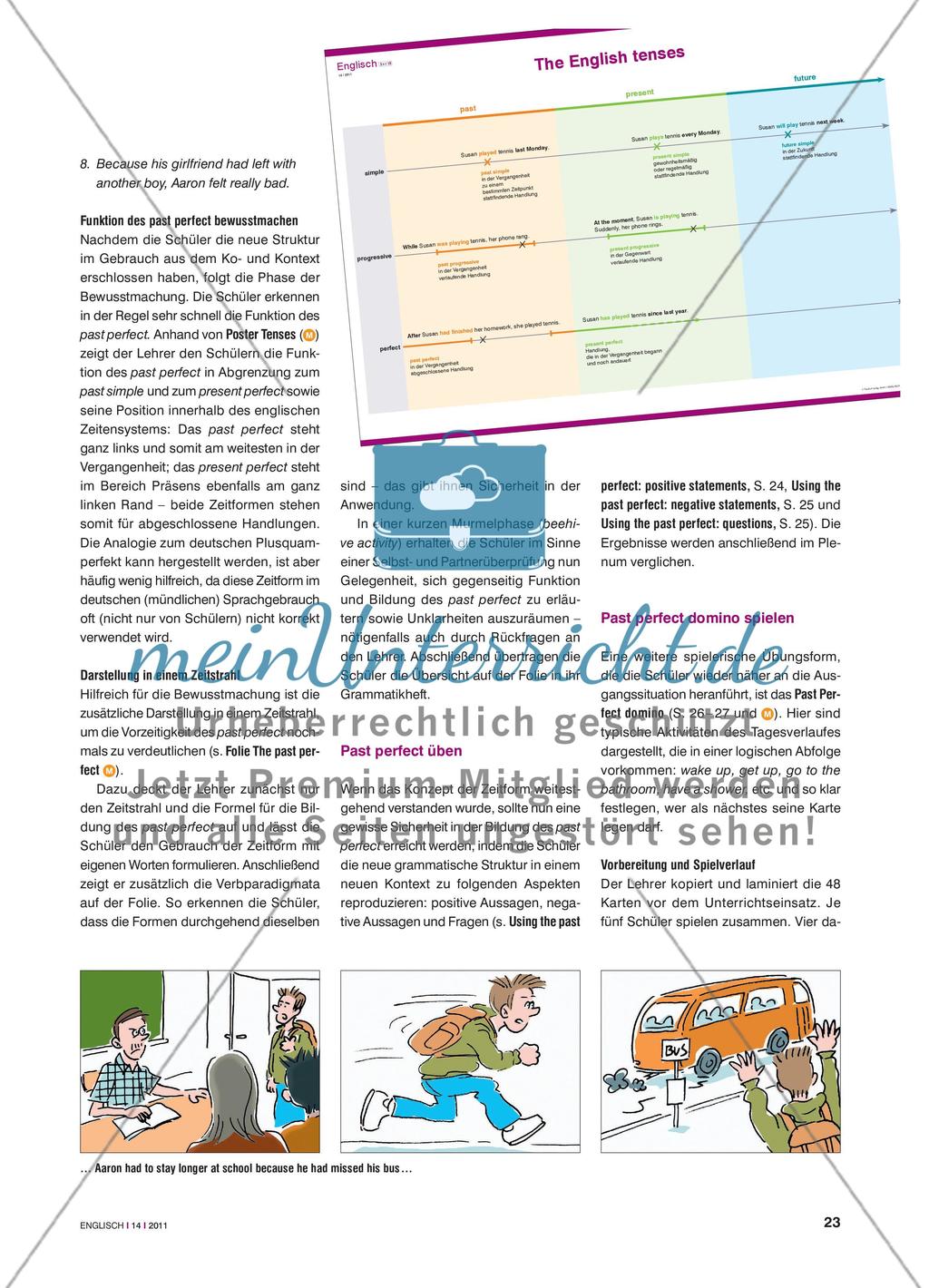 After I Had Missed the Bus … - Tagesabläufe im past perfect nacherzählen Preview 2