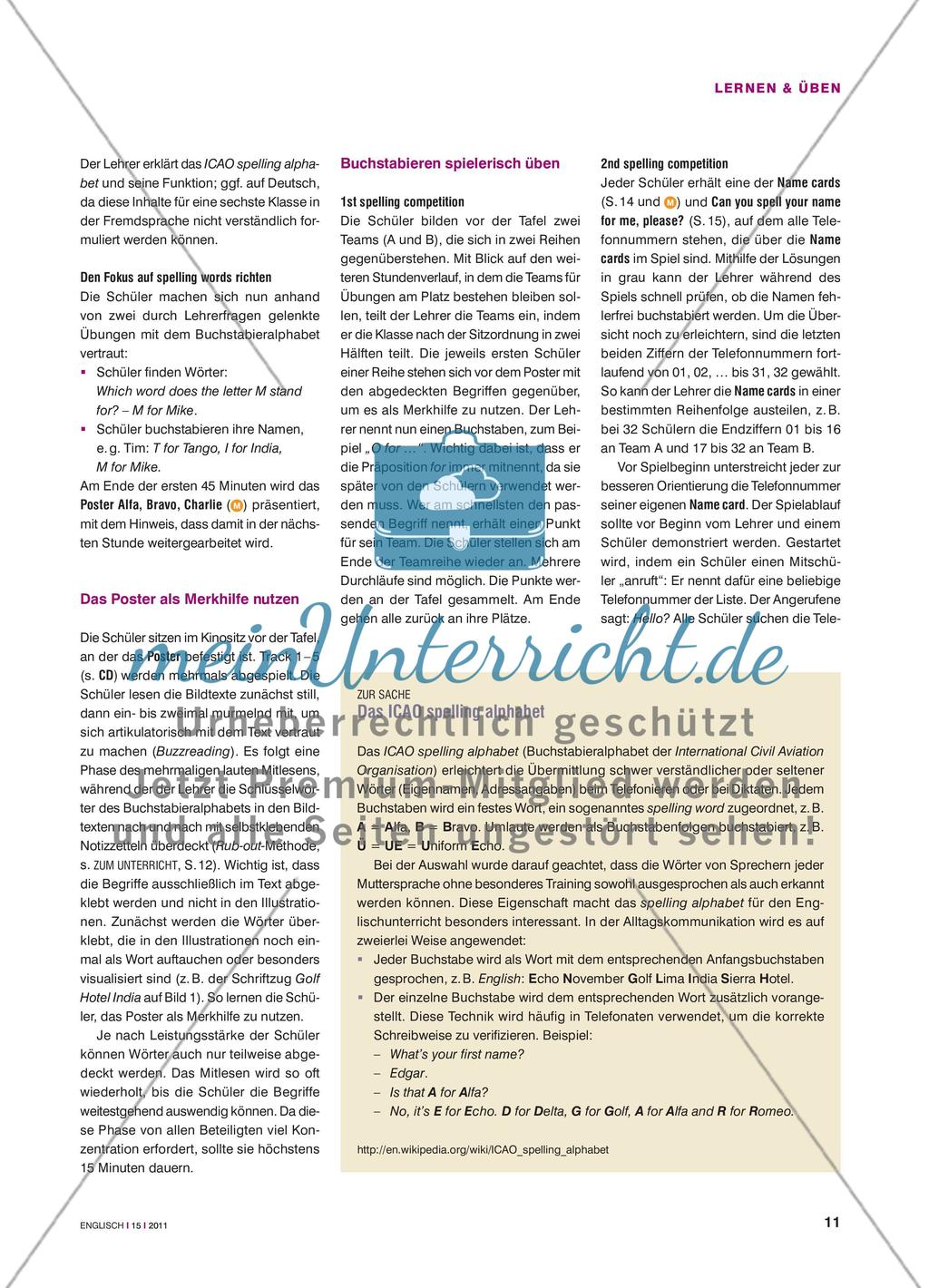 Alfa, Bravo, Charlie … - Das ICAO spelling alphabet über eine Bildergeschichte lernen Preview 2