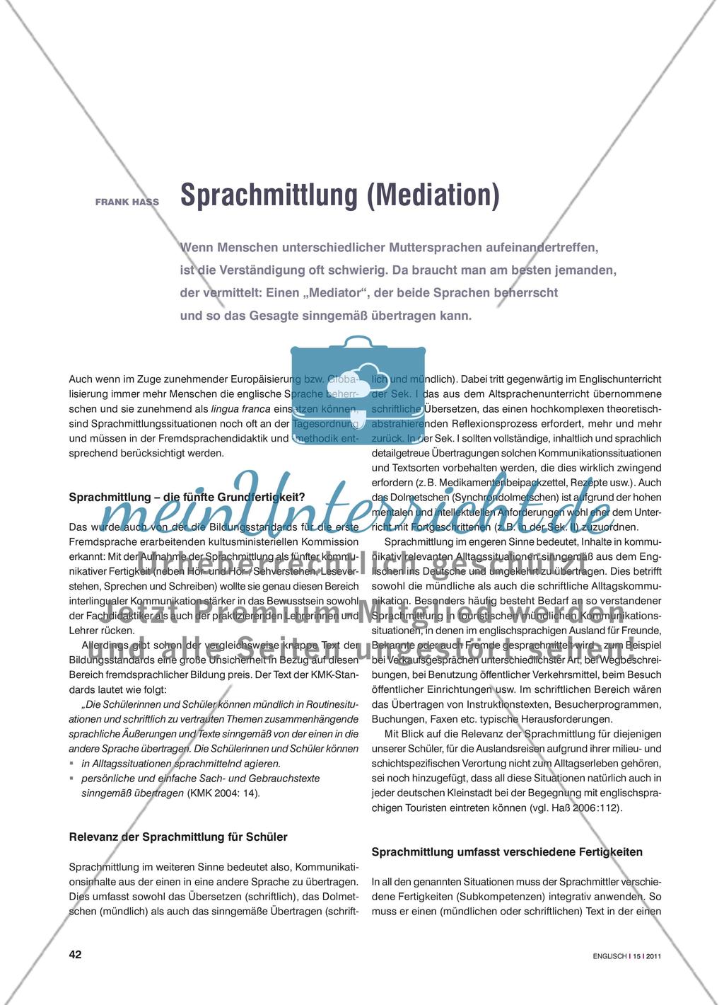Sprachmittlung (Mediation) Preview 1