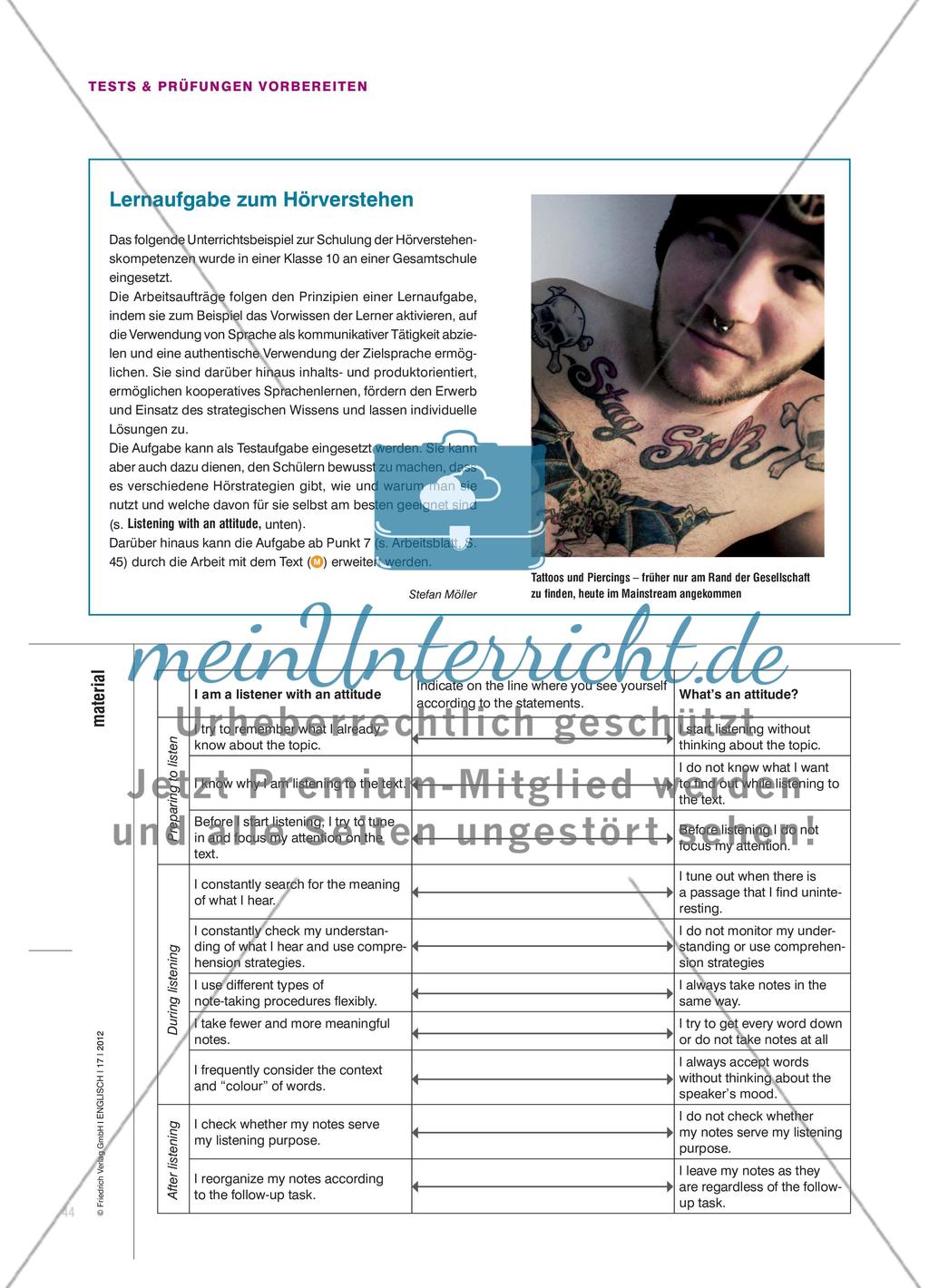 Lernaufgabe zum Hörverstehen Preview 1