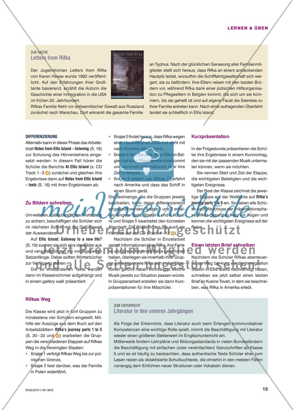 Letters from Rifka - Auszüge aus einem Jugendroman lesen Preview 2