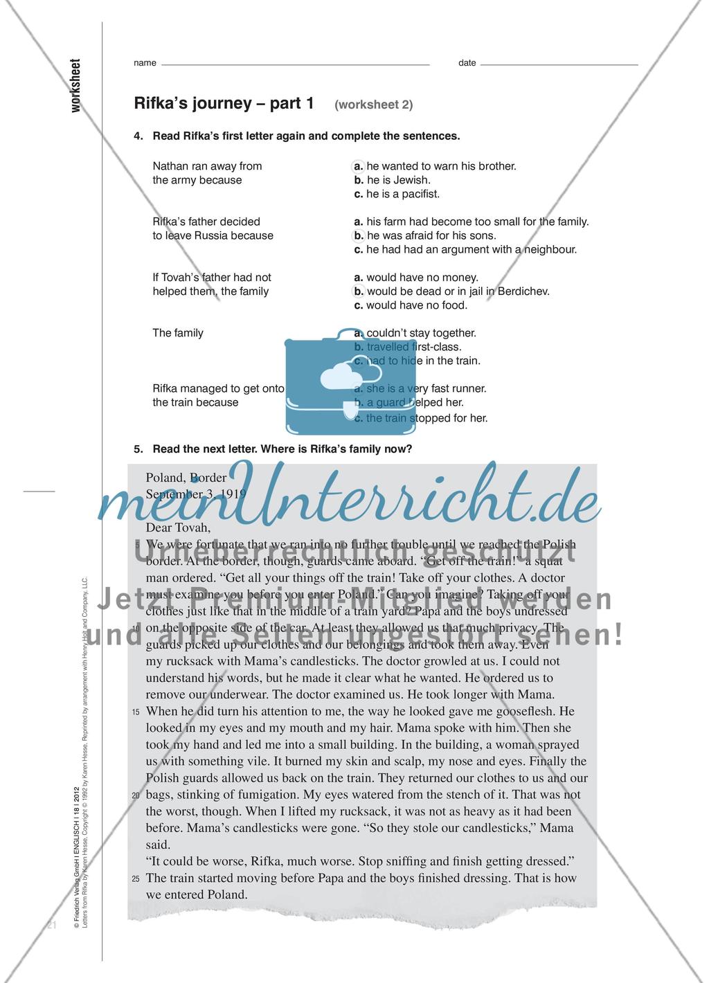 Letters from Rifka - Auszüge aus einem Jugendroman lesen Preview 8