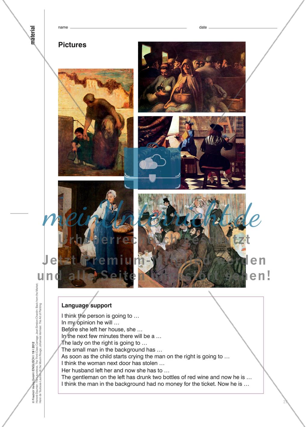 Interpreting Paintings - Zu Gemälden eine Geschichte erzählen Preview 4