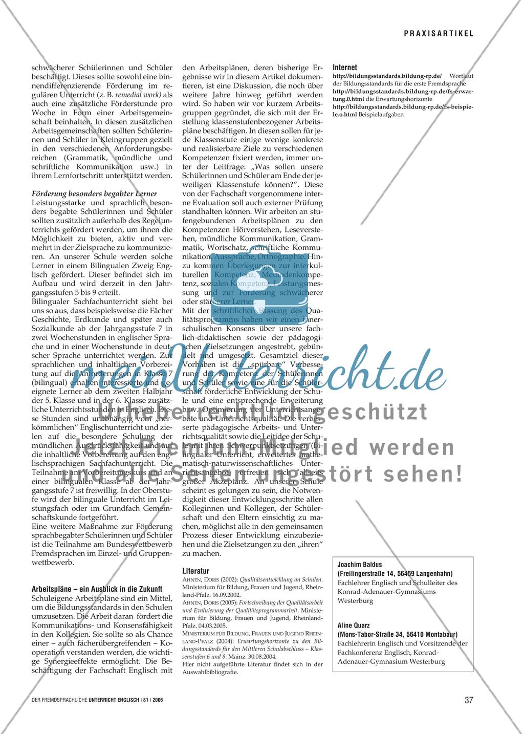 Bildungsstandards Englisch im Praxistest - Schulentwicklung unter neuen Vorzeichen Preview 4