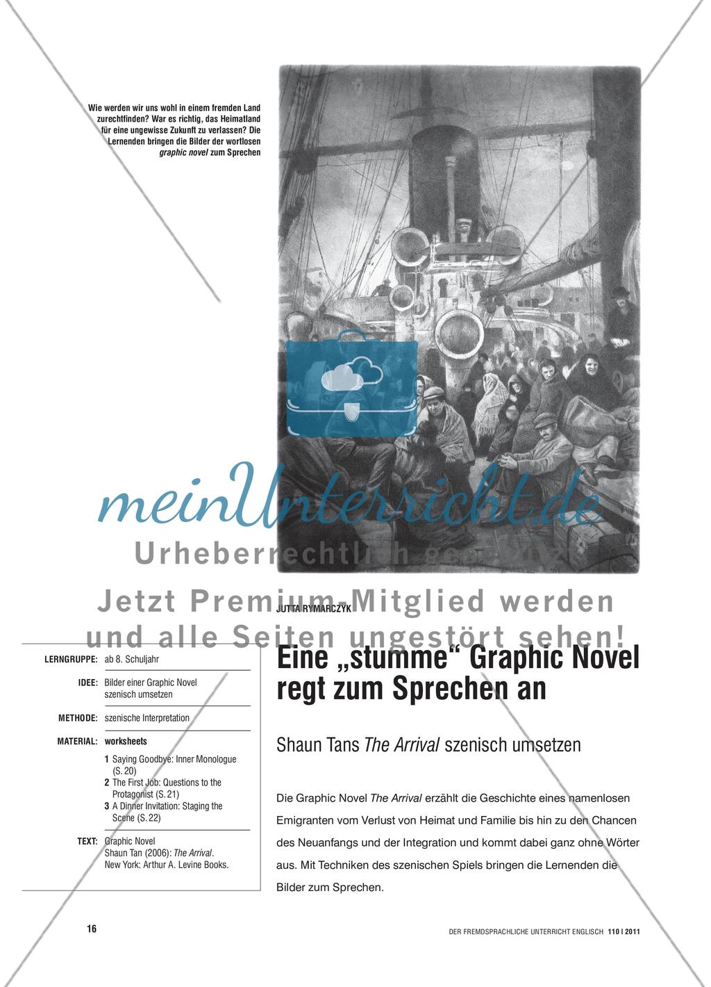Eine „stumme“ Graphic Novel regt zum Sprechen an - Shaun Tans The Arrival szenisch umsetzen Preview 1