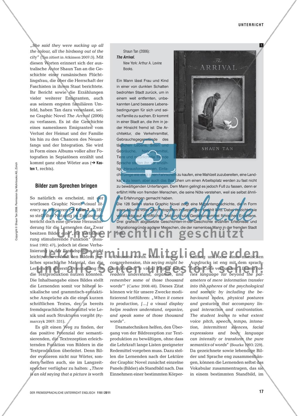 Eine „stumme“ Graphic Novel regt zum Sprechen an - Shaun Tans The Arrival szenisch umsetzen Preview 2