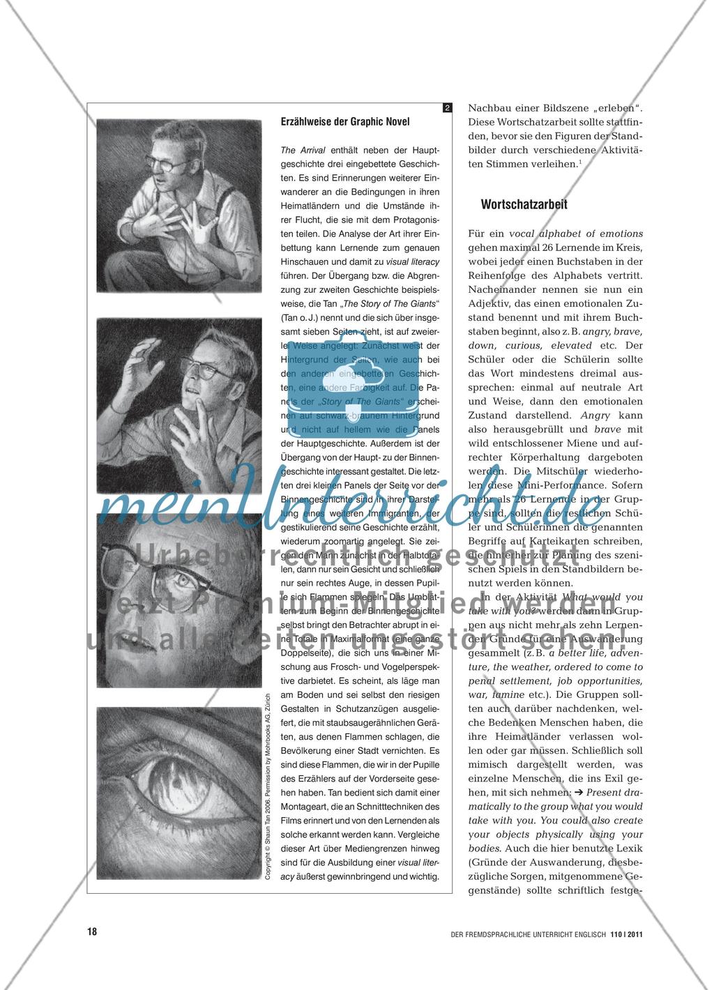 Eine „stumme“ Graphic Novel regt zum Sprechen an - Shaun Tans The Arrival szenisch umsetzen Preview 3