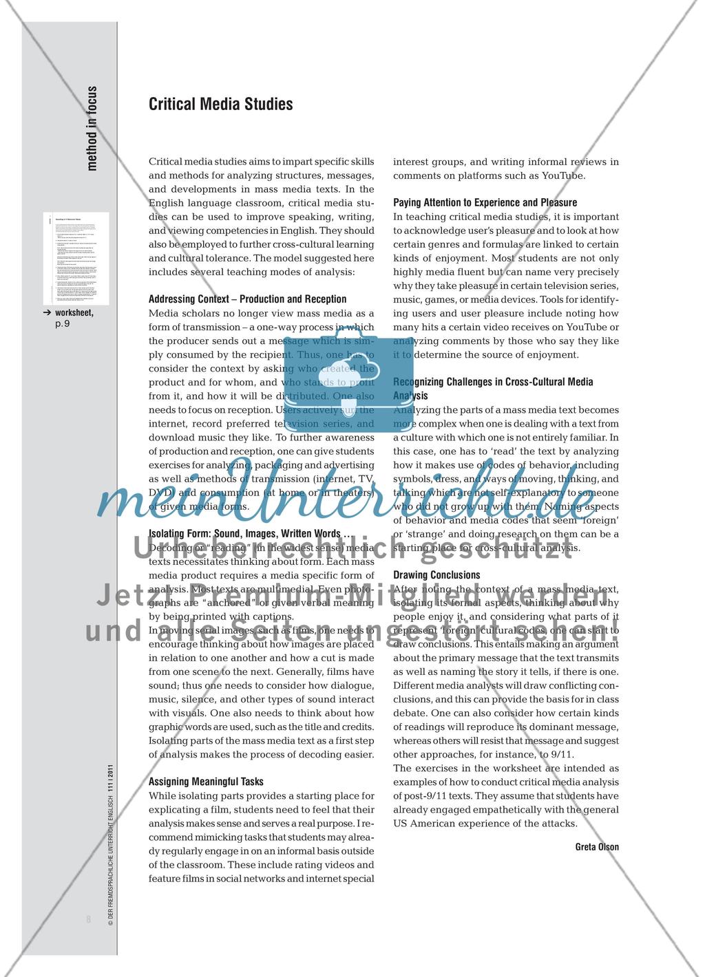 Critical Media Studies Preview 1