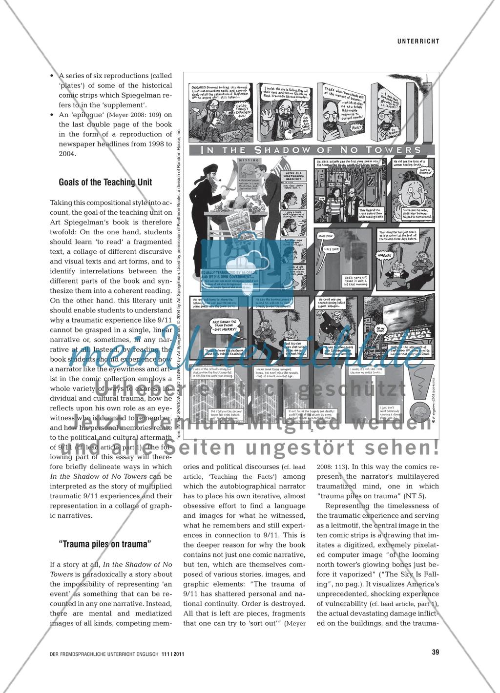 Haunted by I mages of 9/11 - Art Spiegelman’s Graphic Novel In the Shadow of No Towers Preview 2