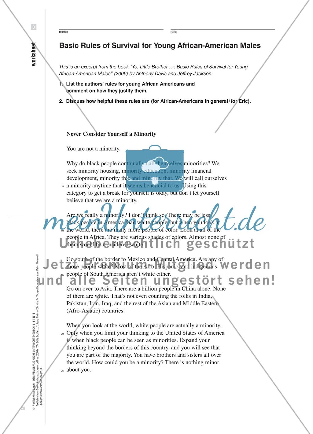 You’ll Have to Make the First Move - Sich mit der Lebenssituation eines afroamerikanischen Teenagers auseinandersetzen Preview 4