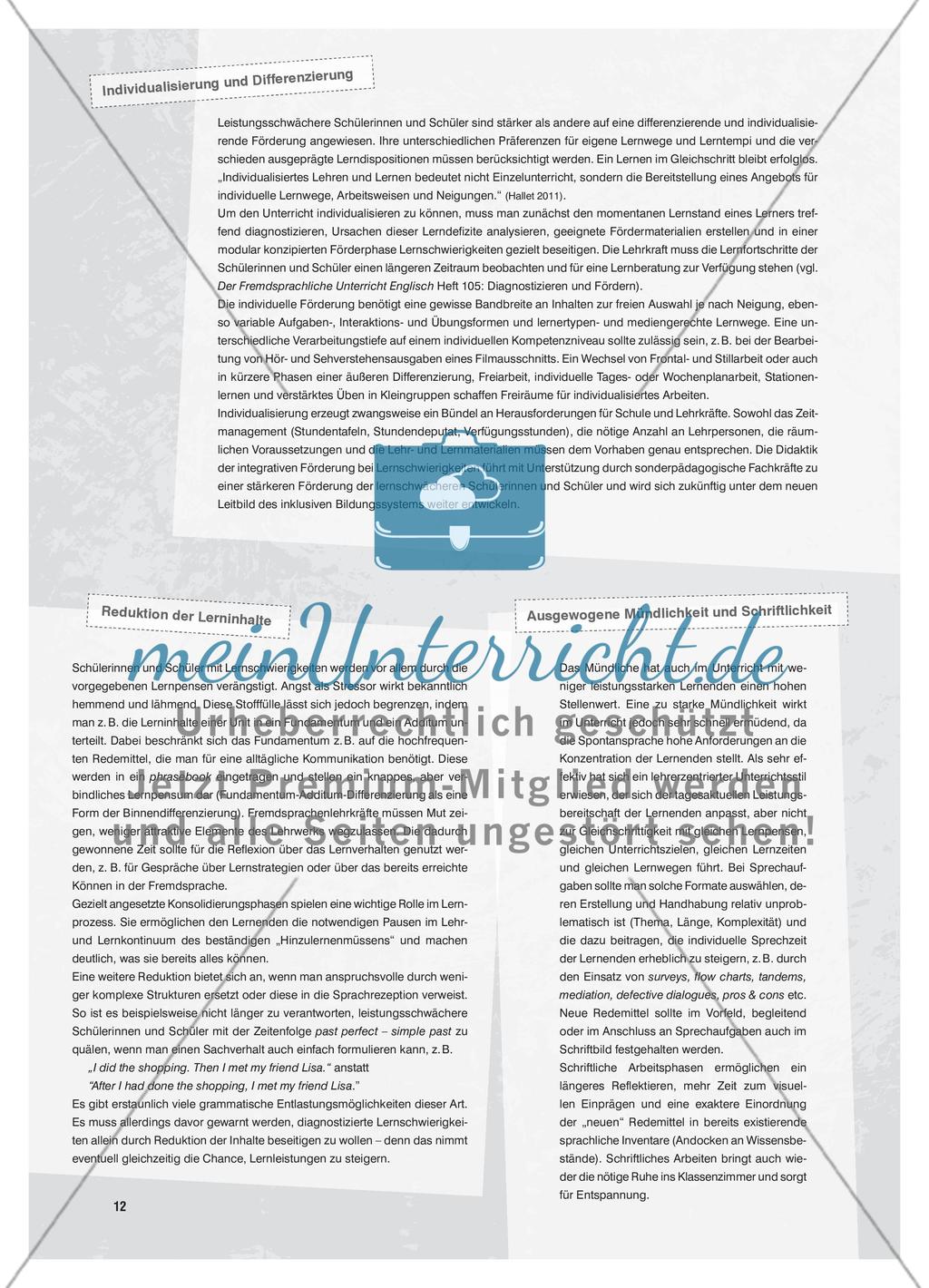 Mit Lernschwierigkeiten umgehen, Lernschwierigkeiten umgehen - Elf didaktische und pädagogische Prinzipien Preview 3