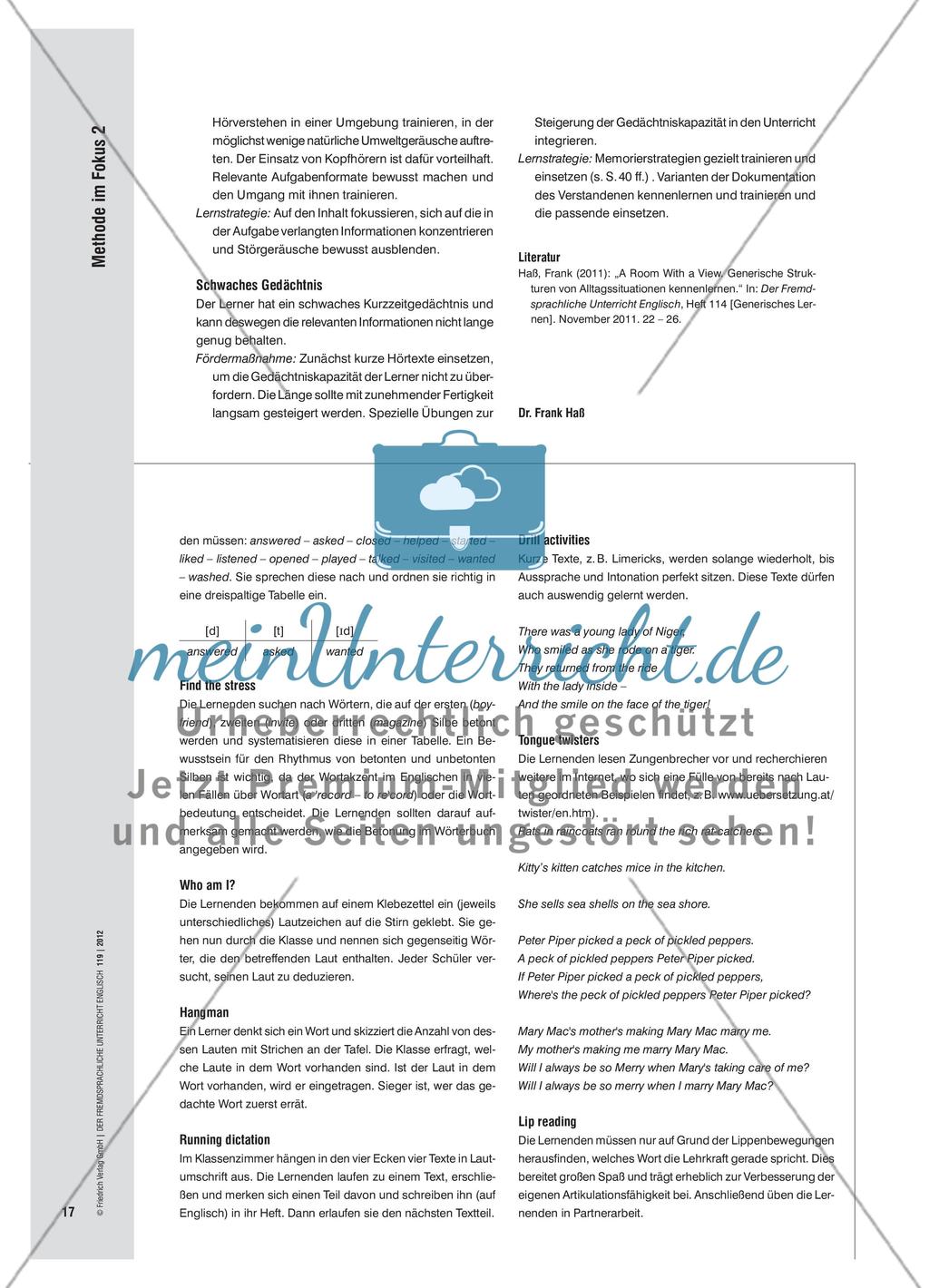 Hörverstehensschwierigkeiten diagnostizieren und therapieren Preview 3