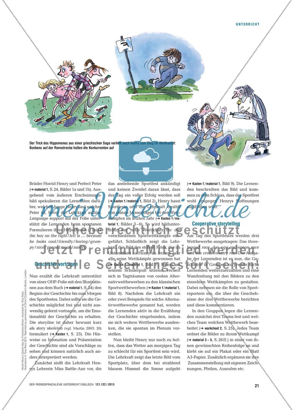 Horrid Henry’s Sports Day - Ein Jugendbuch in Form einer Sportreportage nacherzählen Preview 2