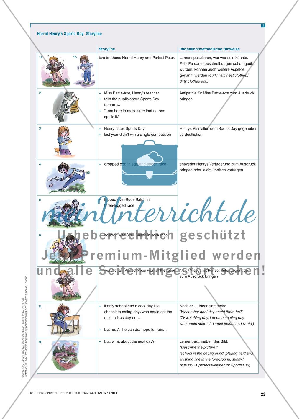 Horrid Henry’s Sports Day - Ein Jugendbuch in Form einer Sportreportage nacherzählen Preview 4