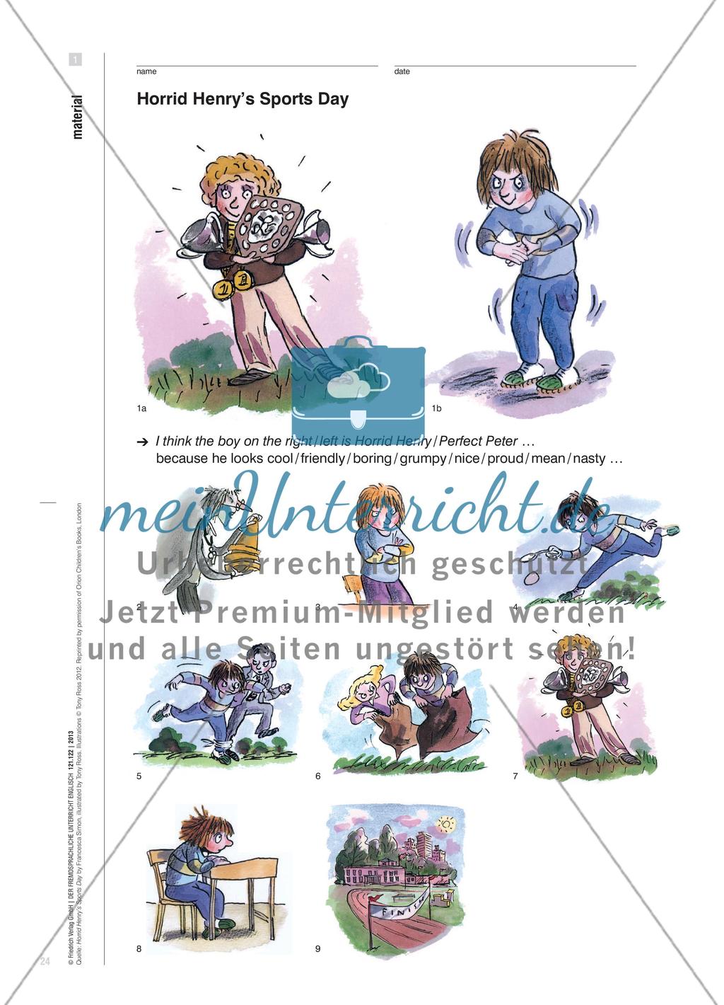 Horrid Henry’s Sports Day - Ein Jugendbuch in Form einer Sportreportage nacherzählen Preview 5