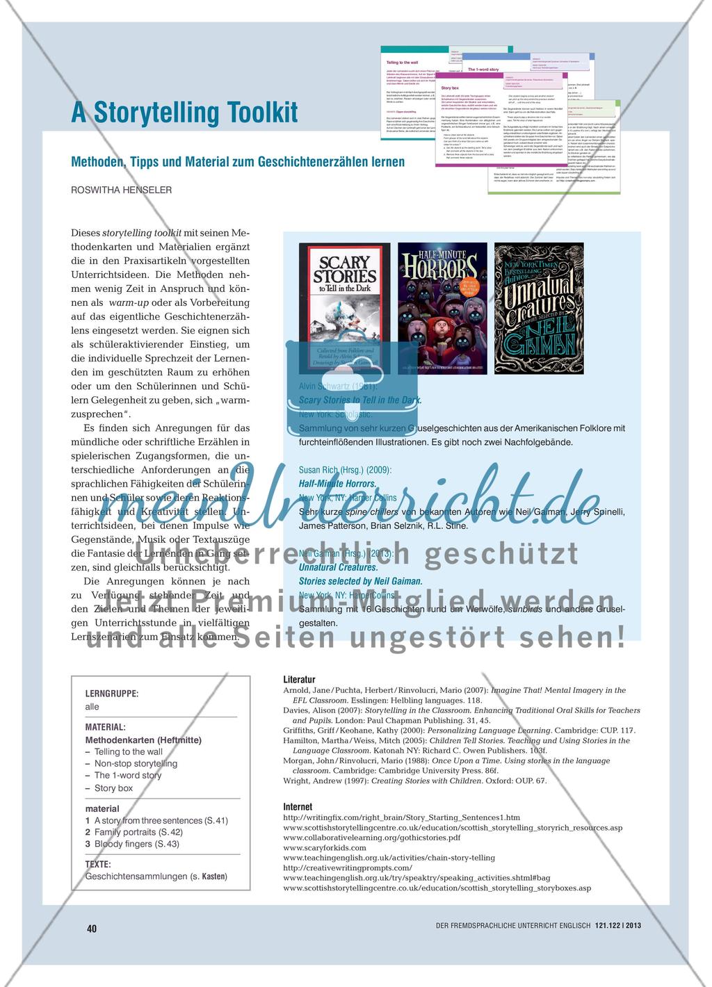 A Storytelling Toolkit - Methoden, Tipps und Material zum Geschichtenerzählen lernen Preview 1