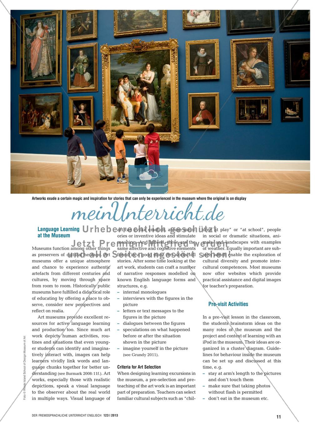 Art Works Tell Stories - Using iPods for creative writing in the museum Preview 2