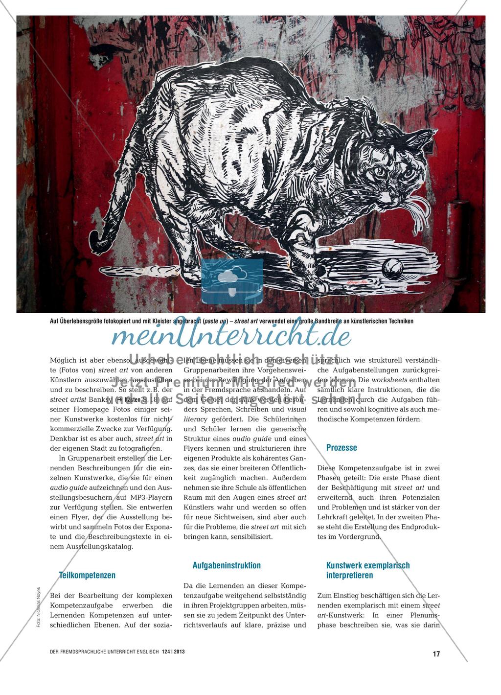 Exit Through the Classroom - Eine street art-Ausstellung gestalten, kommentieren und bewerben Preview 2